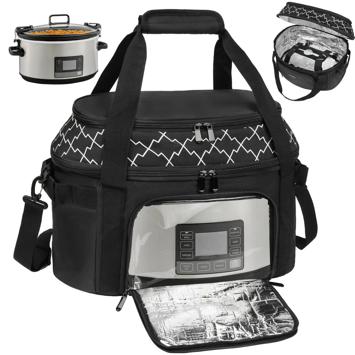 Bolsa ZIOZERTT transporte para crockpot 6-8 cuartos, seguridad durante el traslado.