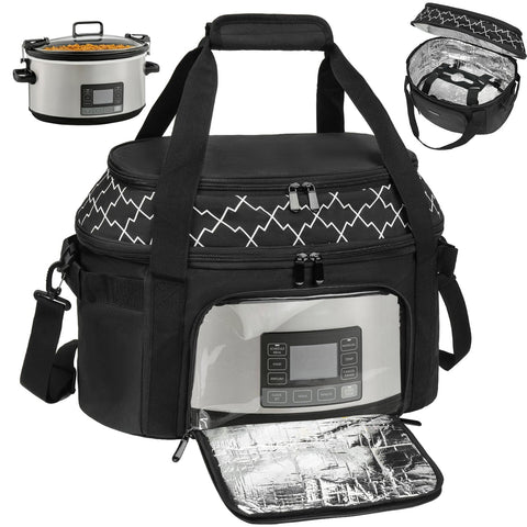 Bolsa ZIOZERTT transporte para crockpot 6-8 cuartos, seguridad durante el traslado.