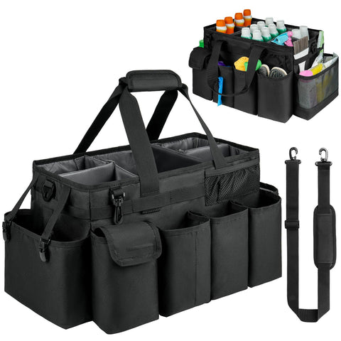 ZIOZERTT organizador de limpieza exterior con asas y correa ajustable para traslado cómodo