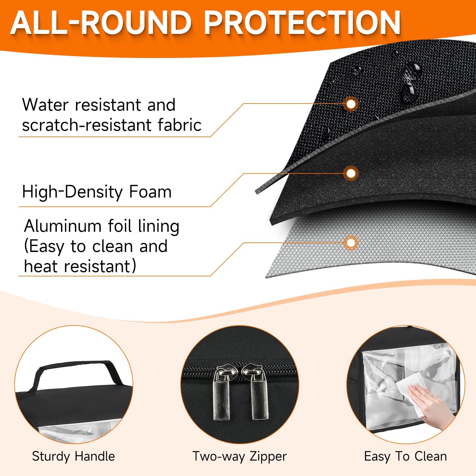 Funda ZIOZERTT con base integrada, protege de polvo y suciedad