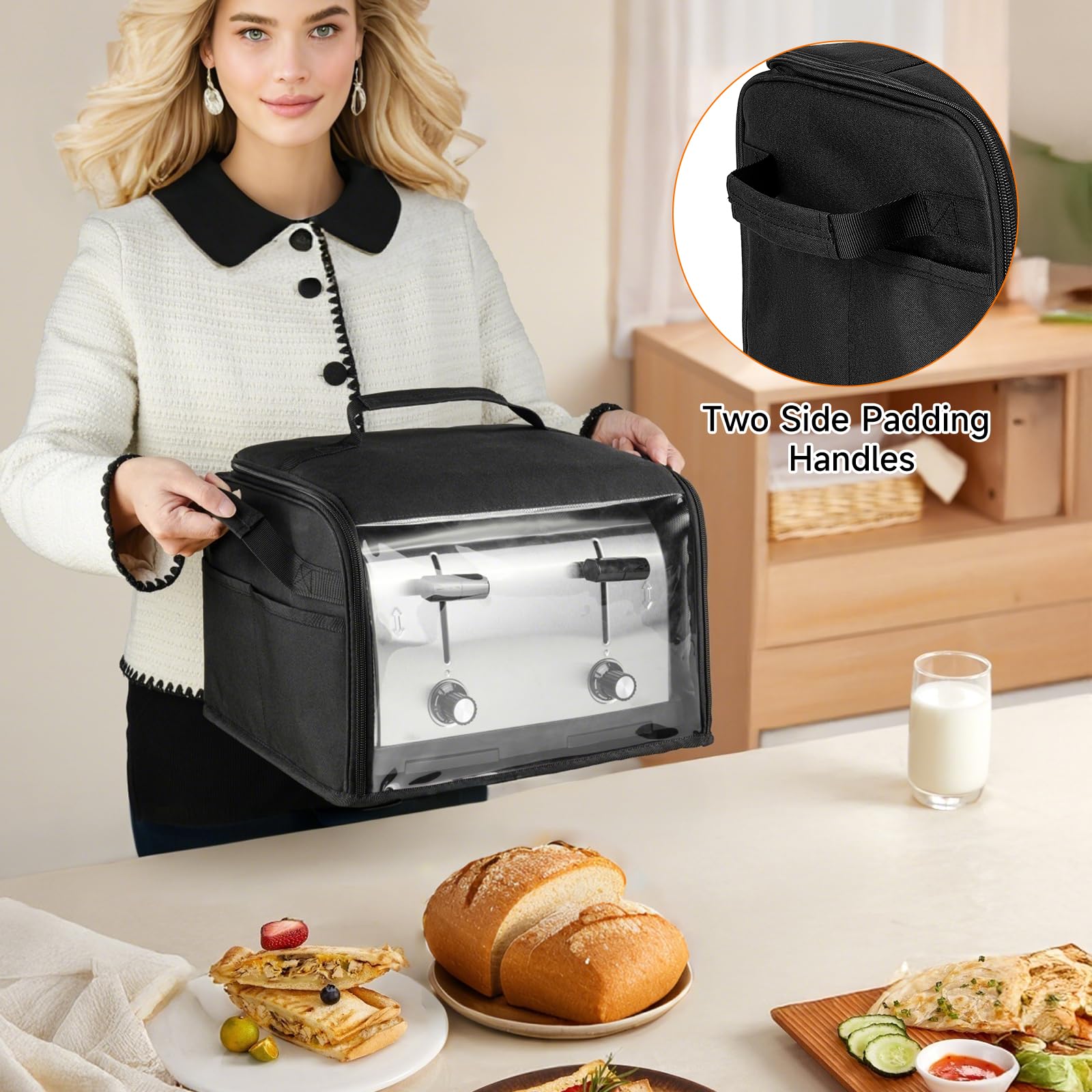 Funda ZIOZERTT negra, diseño minimalista para cocina moderna