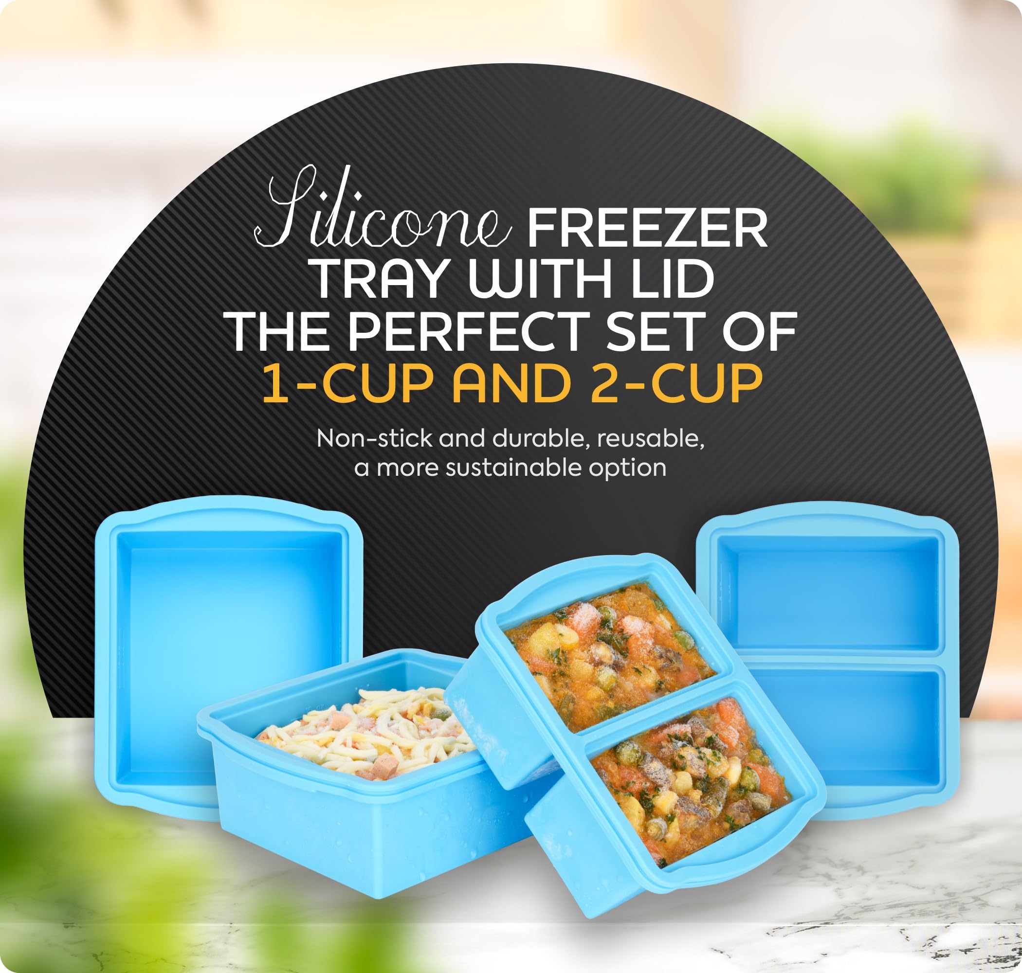 ZIP STANDING molde congelador 1 taza para sopas, práctico