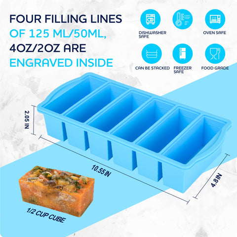 ZIP STANDING porciones media-taza para congelar, ideal para planes de comida