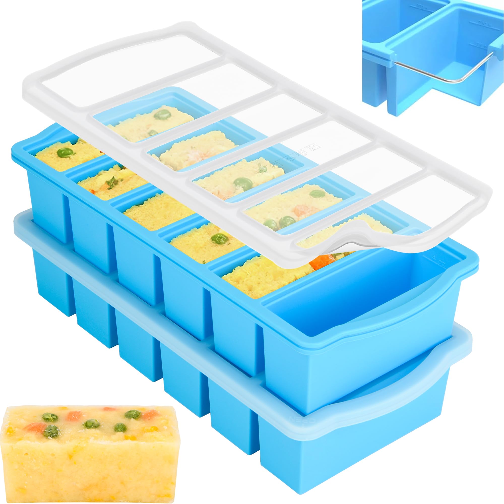 ZIP STANDING molde de congelador de silicona con tapas para porciones controladas