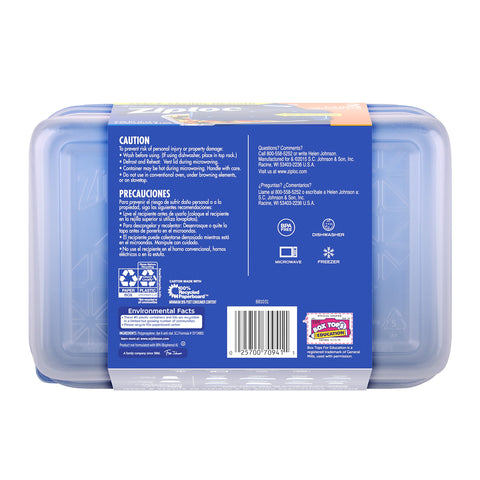 Ziploc 321874: tapa con diseño dentado y cierre seguro.