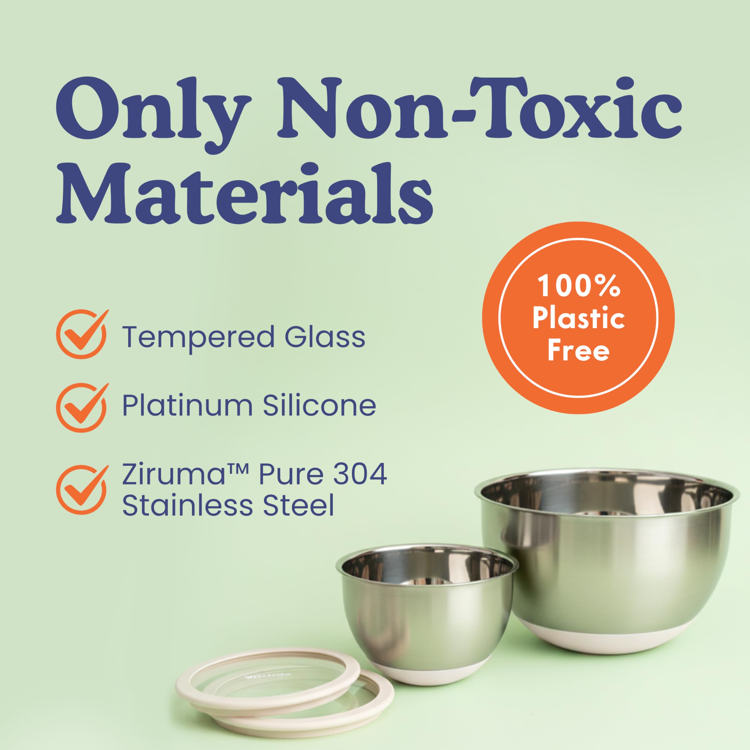 Ziruma tazones libres de plastico para ingredientes frescos