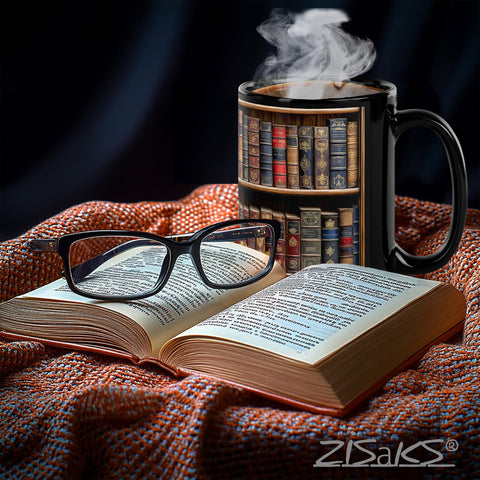Taza Ziskaks Libros colección café, regalo para lectores