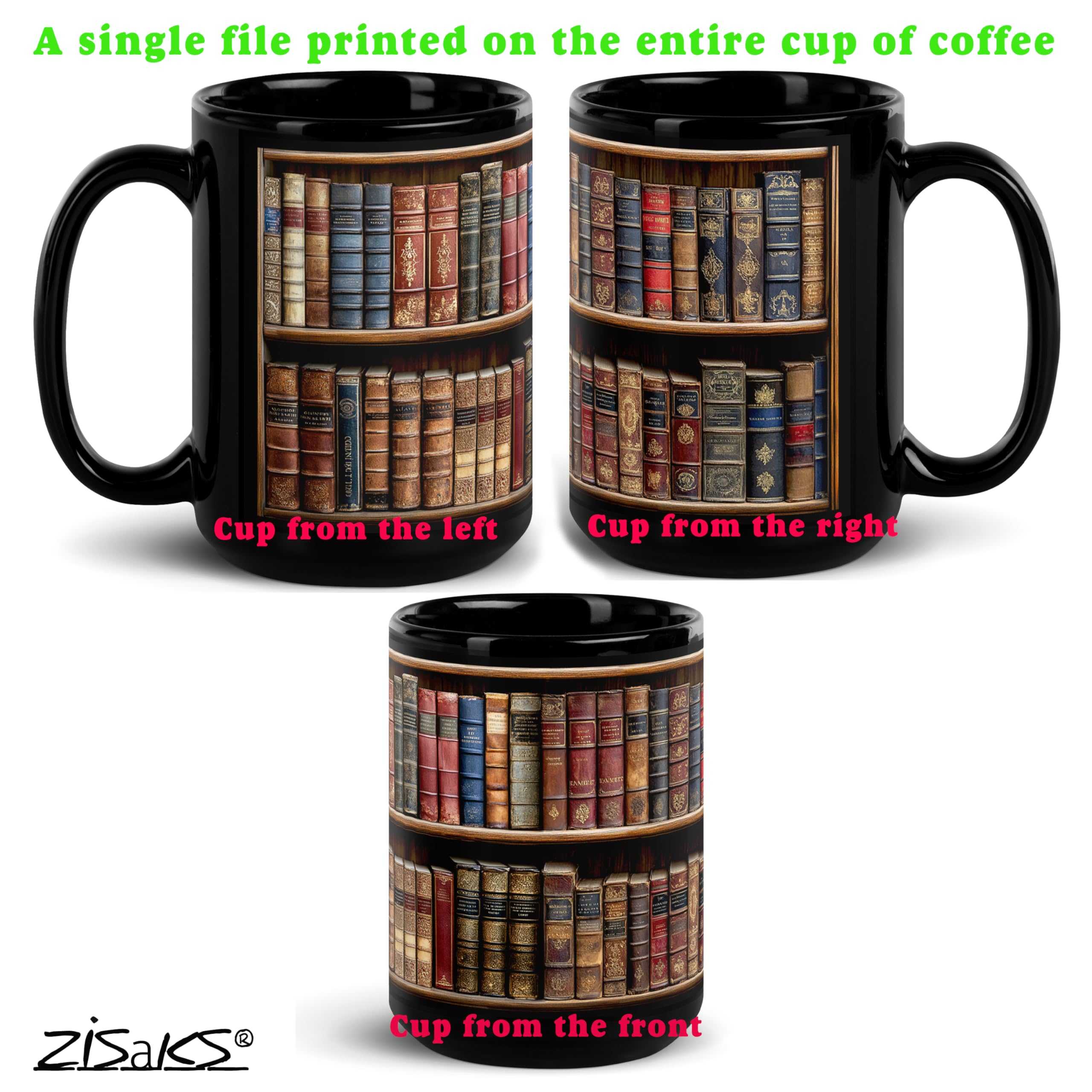 Taza Ziskaks Libros regalo lector, ideal para sorbos de café