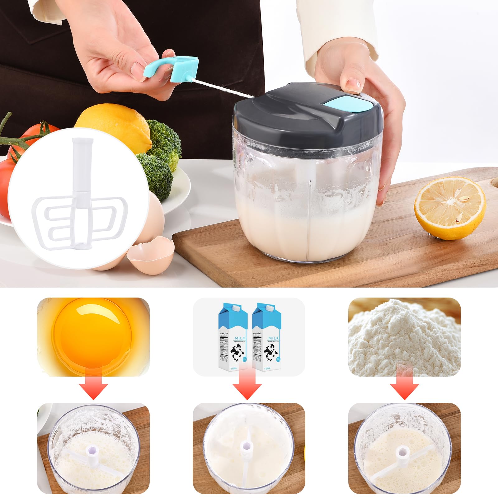 Ziweaye picadora manual para hierbas, aromas intensos