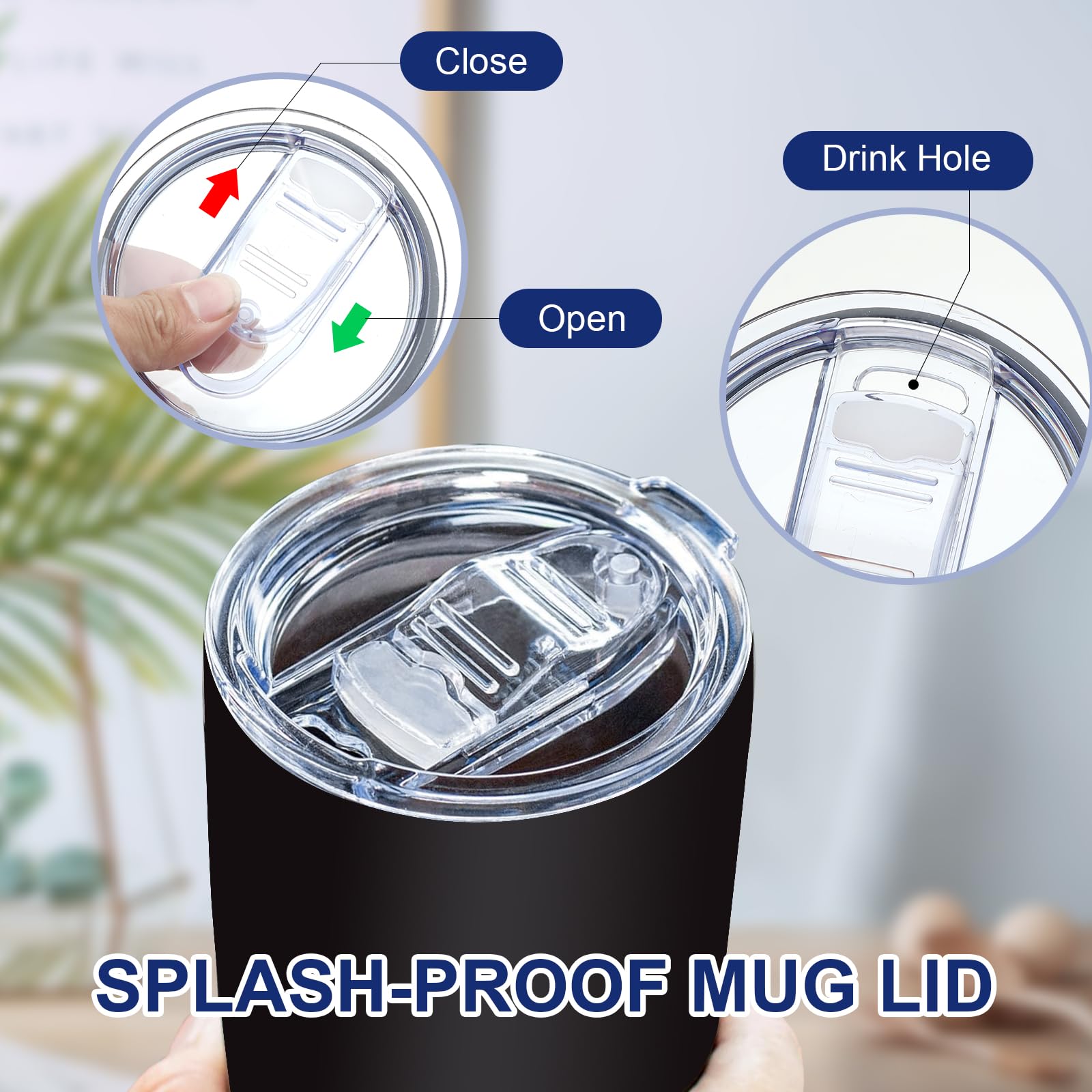 Diseño ergonómico de ZIZAISM, tapa para Swig Life facilita la succión.