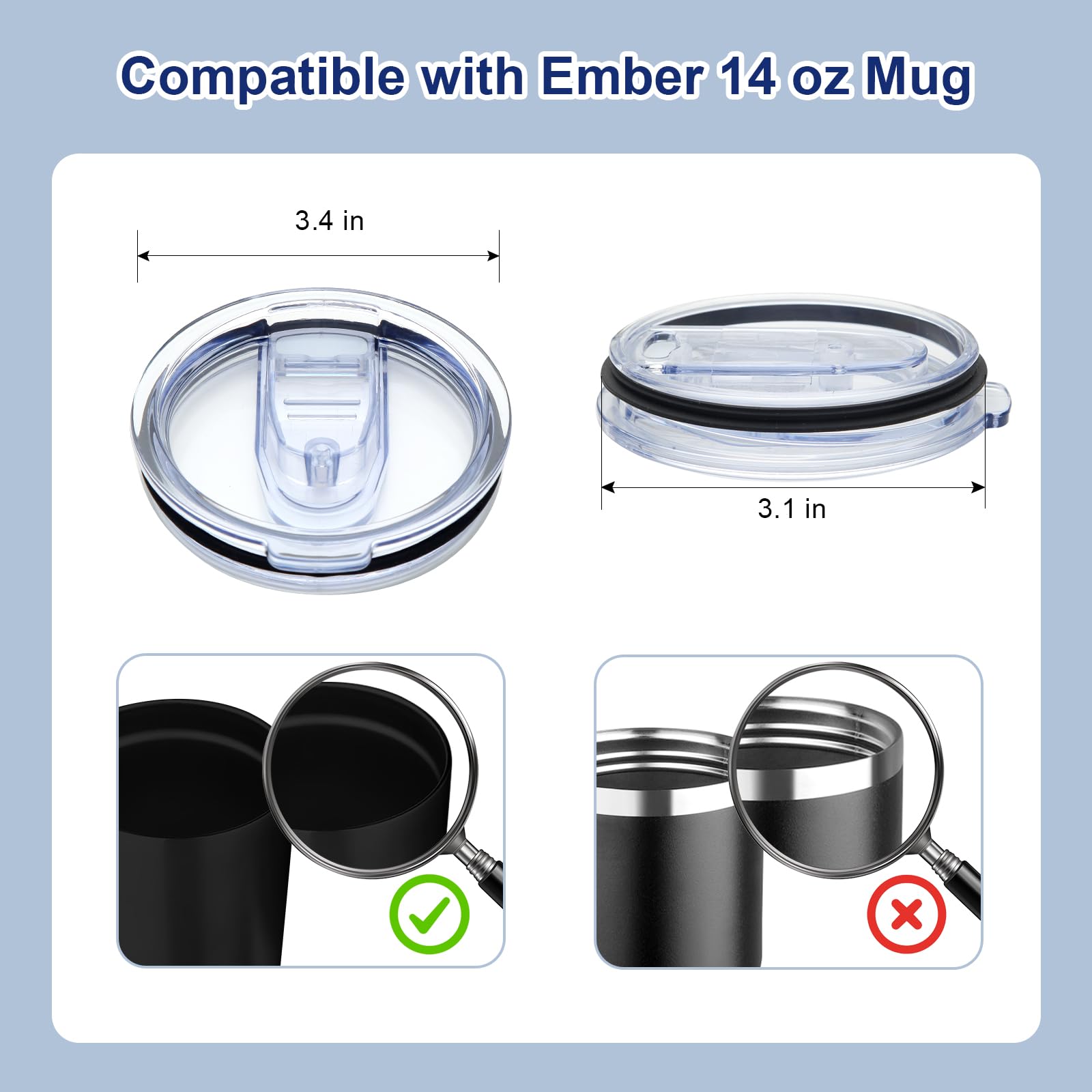 Material libre de BPA de ZIZAISM, tapa compatible con Swig Life 40oz.