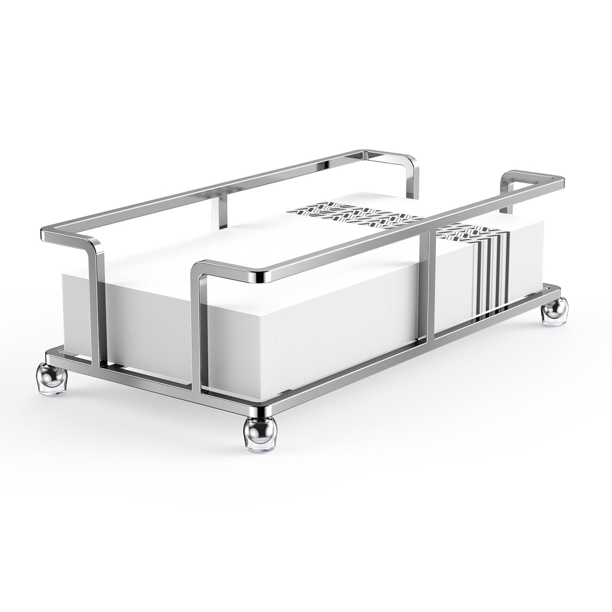 Zizouoe porta-papel baño metal resistente, ideal para encimeras y mostradores.