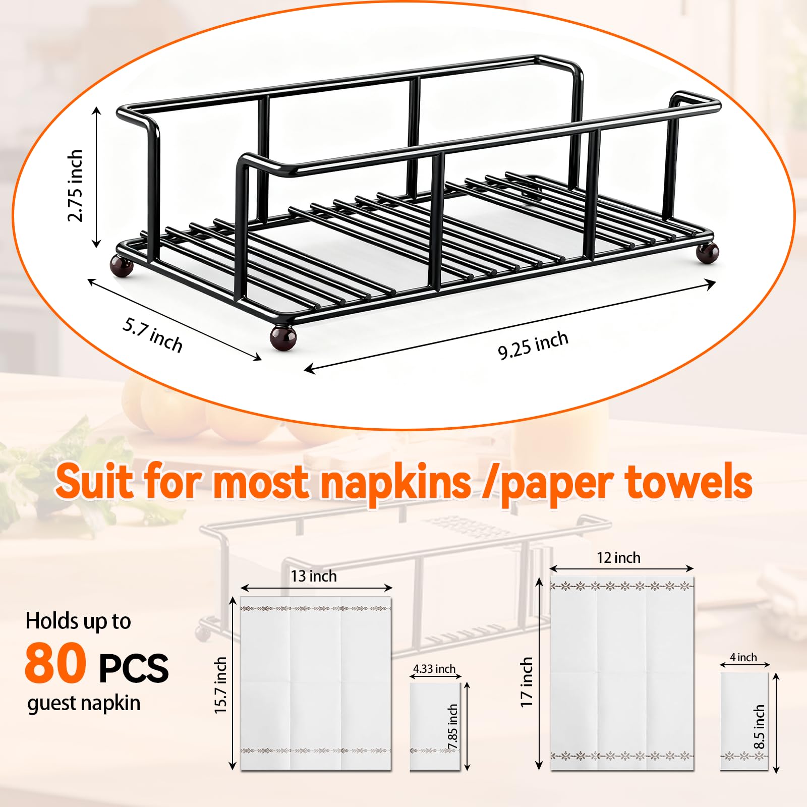 zizouoe porta-papel-bano-negro, detalle de mango sólido para mayor durabilidad.