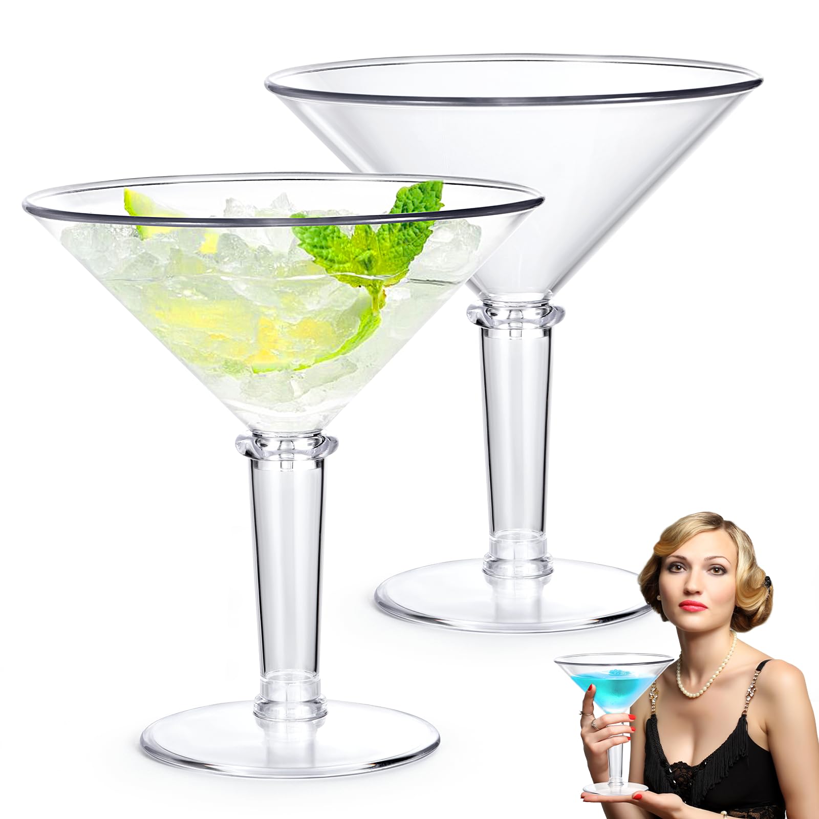 Vaso martini gigante ZJJZGYXINTAI de 48 oz para fiestas al aire libre.