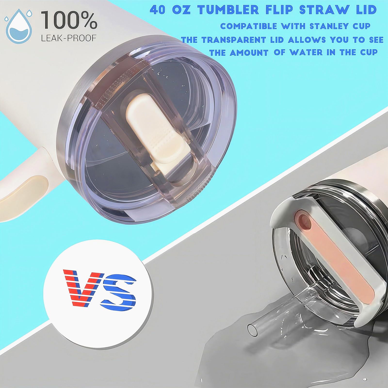 Desmontaje 360 grados permite limpiar cada rincón de la tapa Stanley 40oz.