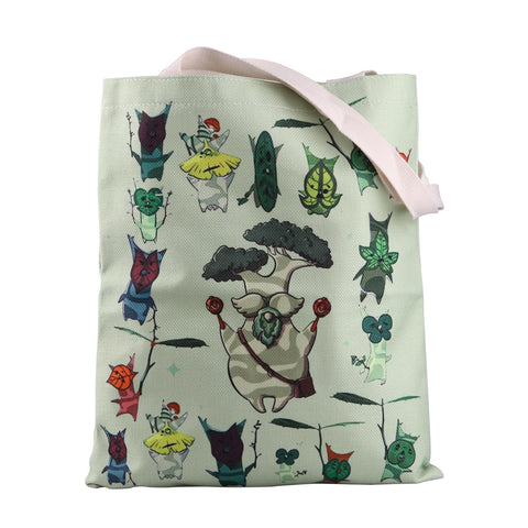ZJXHPO Tote para jugadores Korok planta verde, ideal para compras sostenibles y estilo único.