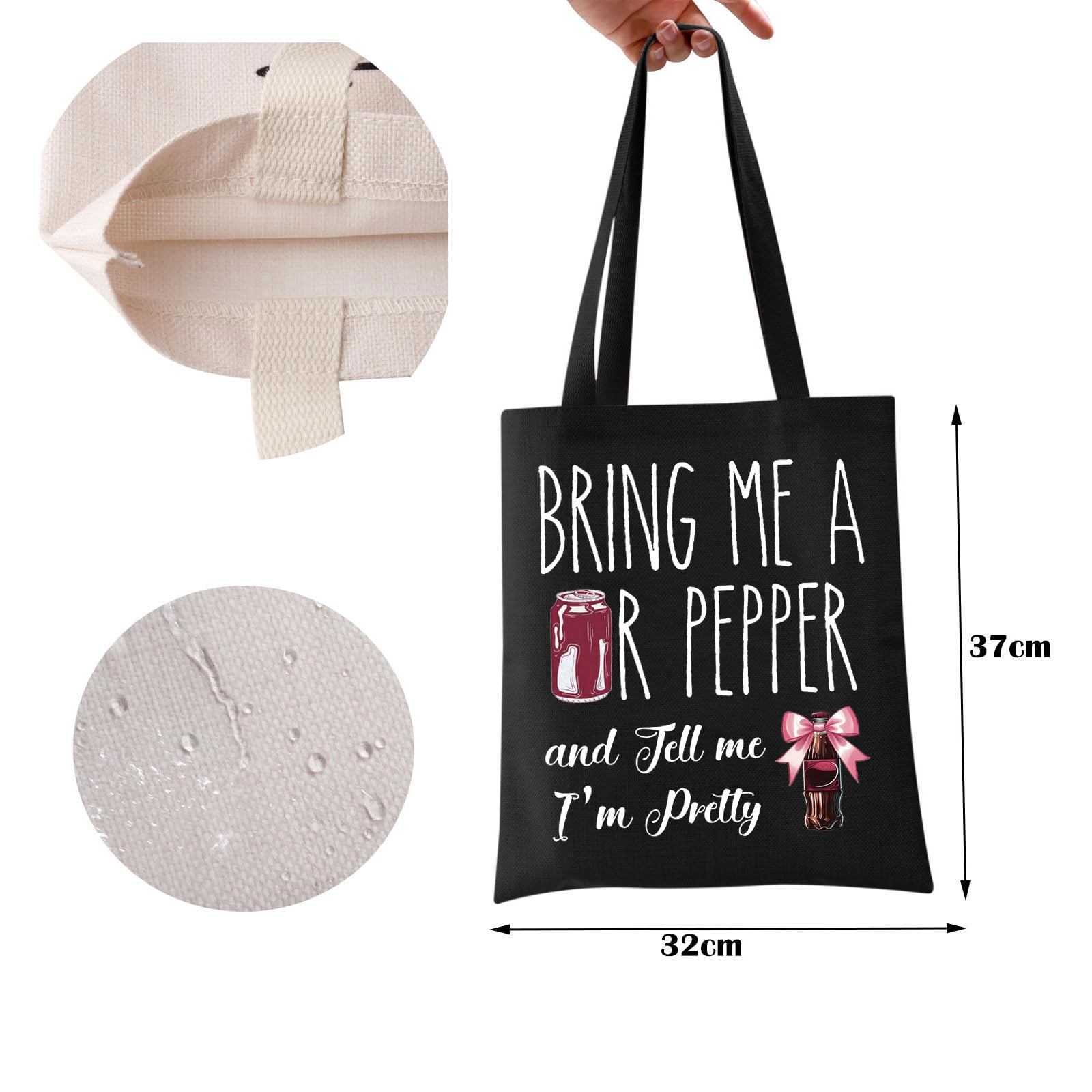 Interior de la bolsa tote ZJXHPO Soda Addict, espacio amplio para objetos