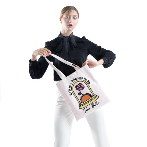 ZJXHPO Taco Belle Tote, impresión doble, colores vibrantes para uso diario resistente.