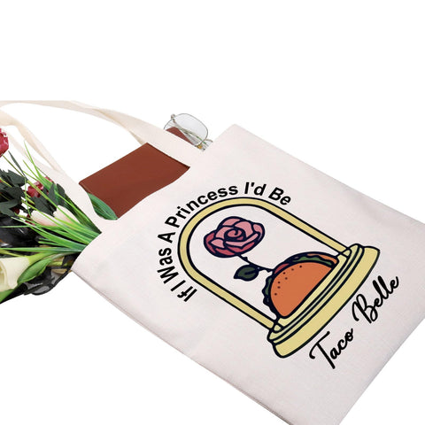 ZJXHPO Taco Belle Tote, tamaño 35x40 cm, espacio suficiente para objetos cotidianos.
