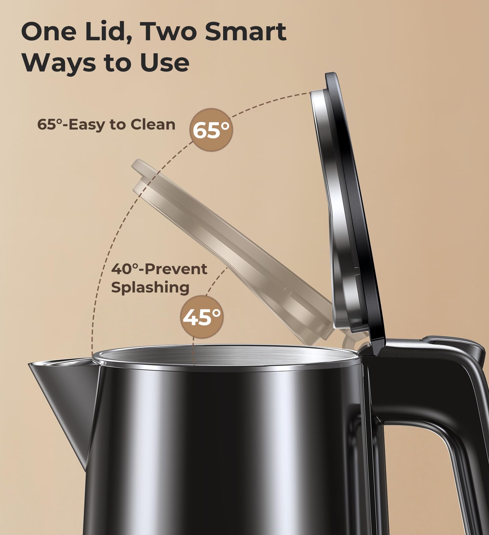 Capacidad de 1 litro para varias tazas de té o café.