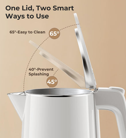 ZKBHOME Olla eléctrica 1L, libre de BPA para seguridad.