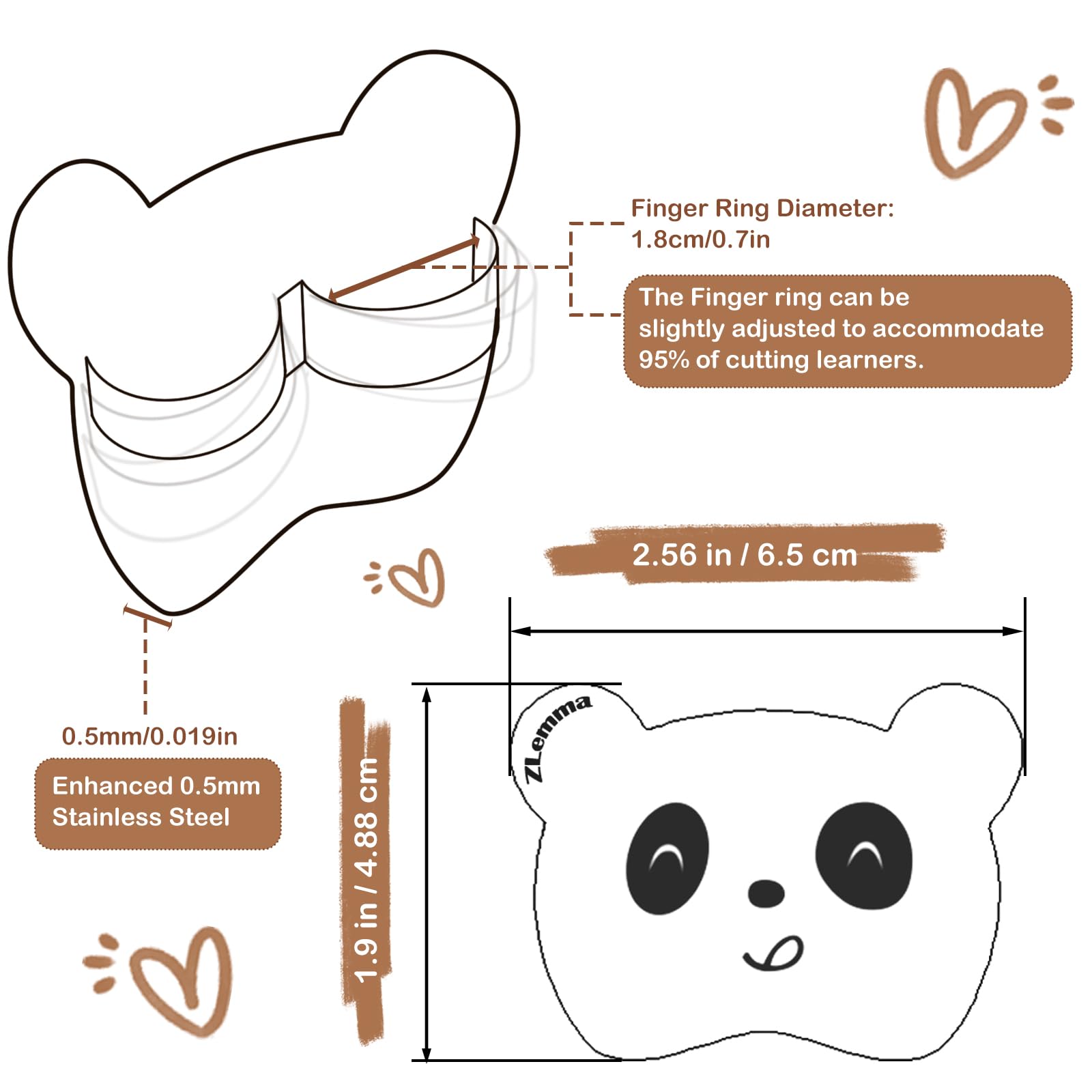 Protector dedo panda de ZLemma con diseño adorable para la cocina