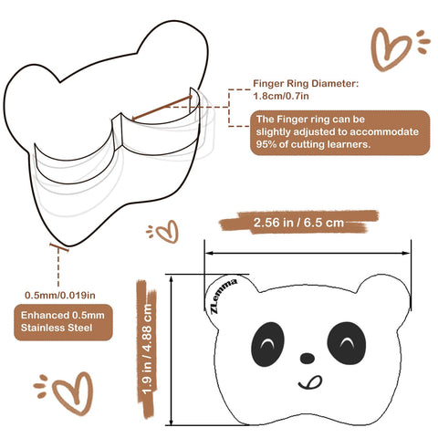 Protector dedo panda de ZLemma con diseño adorable para la cocina