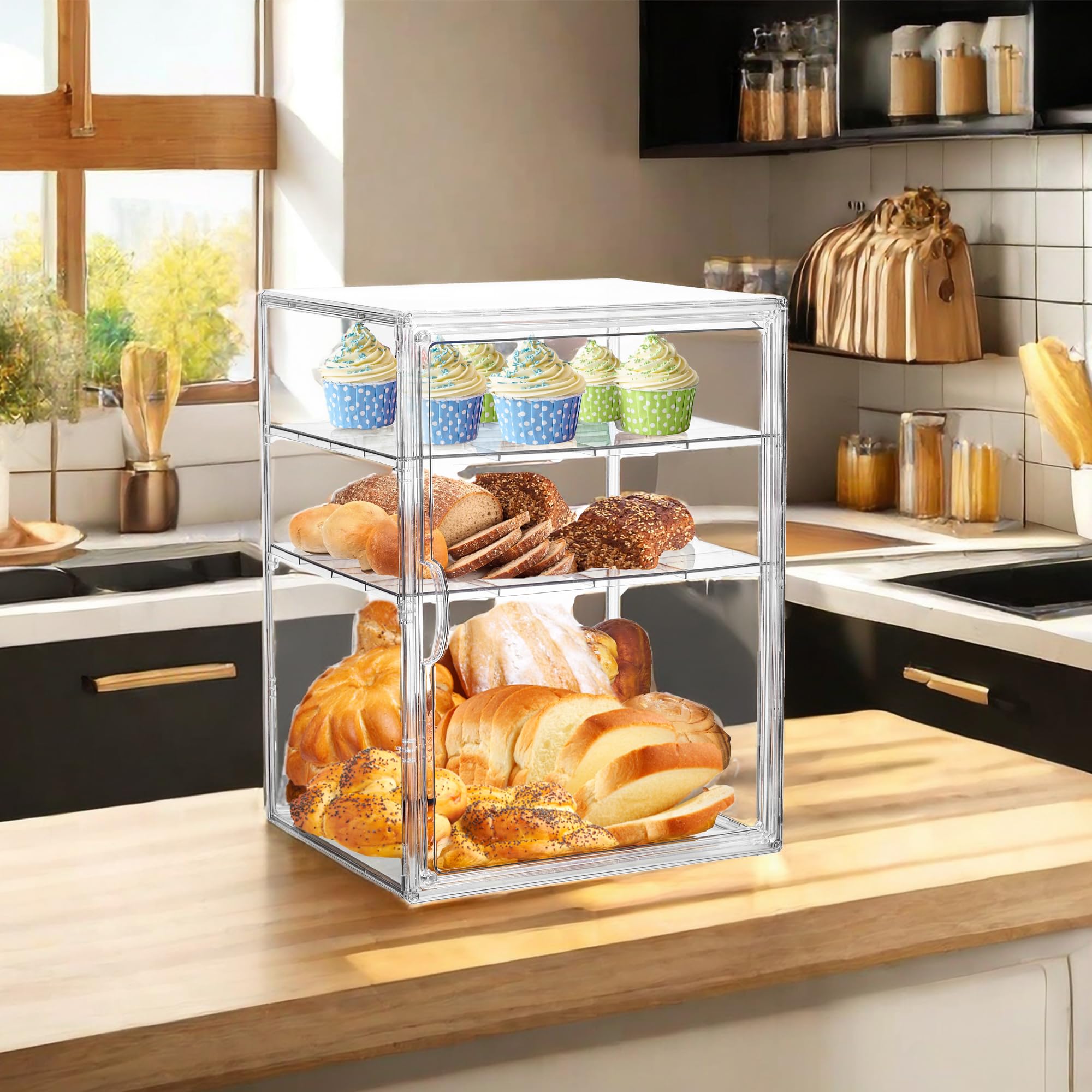 ZLLZUU Almacenamiento multiuso para pan, bollos y galletas