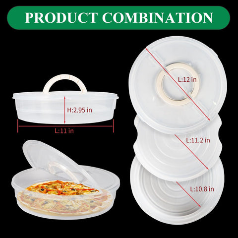 ZLMXXT Recipiente con dos compartimentos para pizza, fácil de dividir.