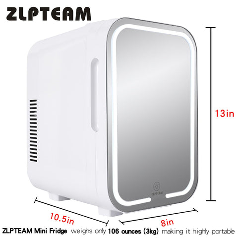 ZLPTEAM mini frigorífico para dormitorio, mantiene el cuidado de la piel frío o templado