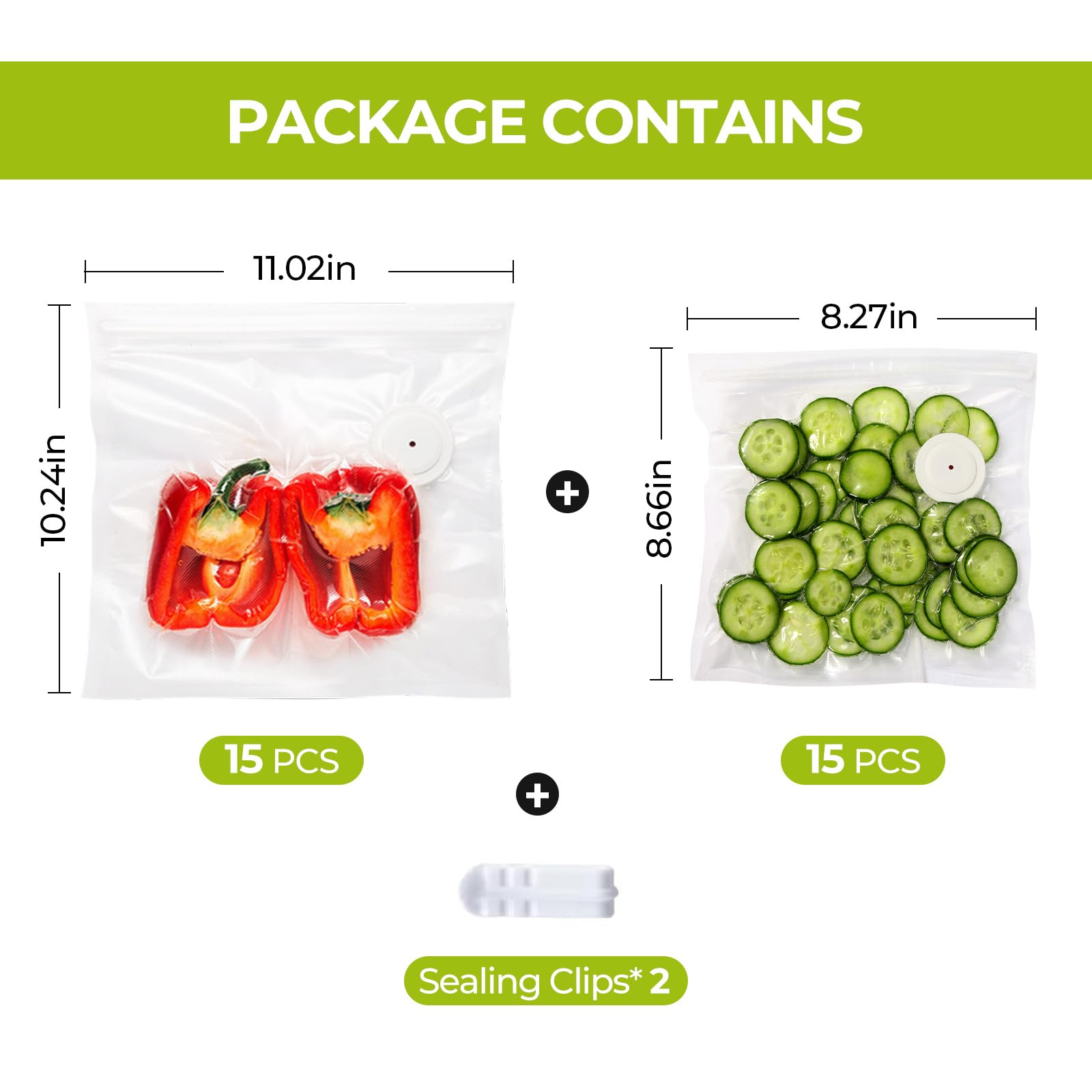 Bolsas ZLTMYI de tamaños mixtos para porciones y almacenamiento eficiente.