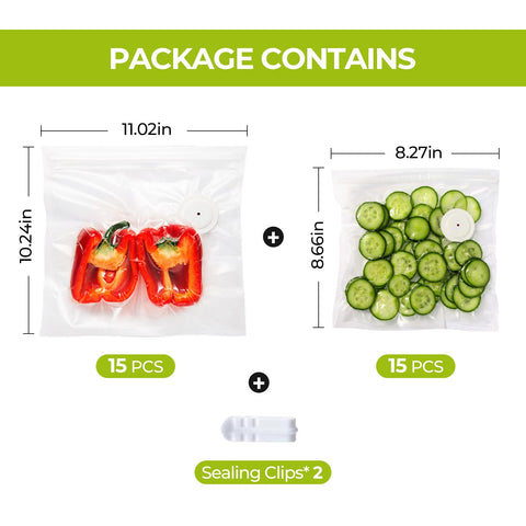 Bolsas ZLTMYI de tamaños mixtos para porciones y almacenamiento eficiente.