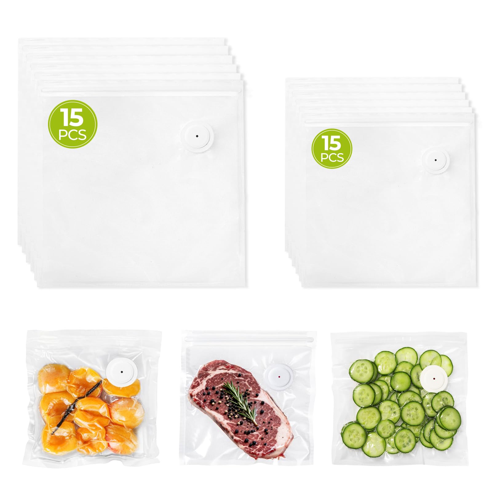 Bolsas ZLTMYI para vacío con válvula, sellado seguro para conservar frescura.