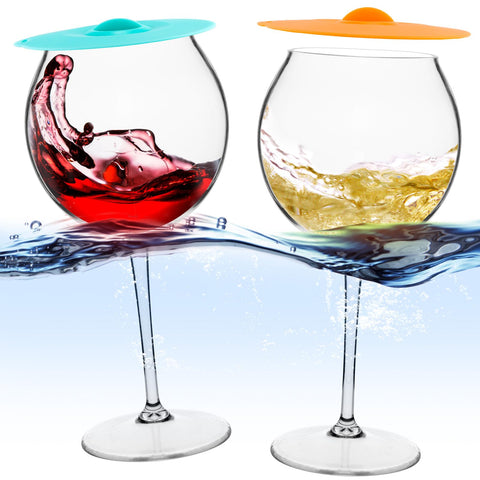 Copa de vino flotante ZMARKRAFT con tapa para piscina, ideal para fiestas al aire libre