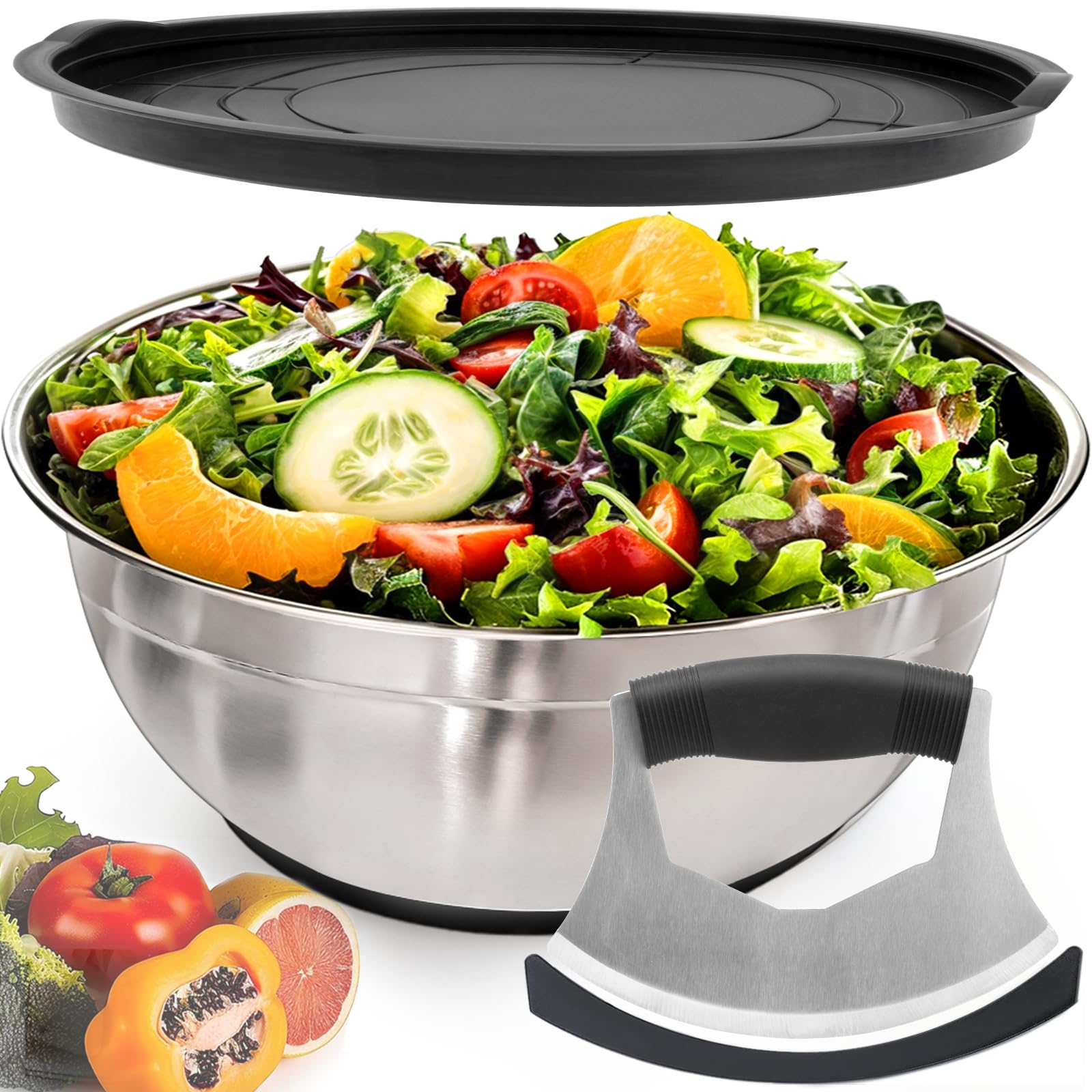 ZMCYNG tazón picador de ensalada, práctico para cortar y mezclar rápido.
