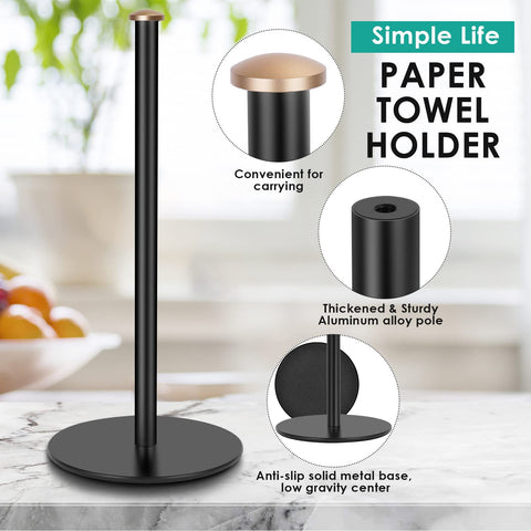 zmgnnd porta-papel negro para encimera, estilo moderno y práctico.