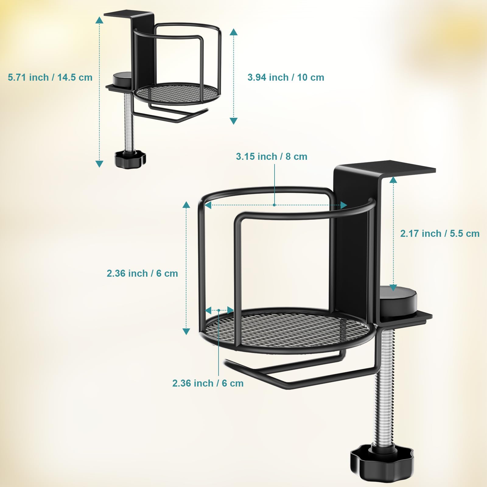 Capacidad de 3 kg para botellas y tazas.