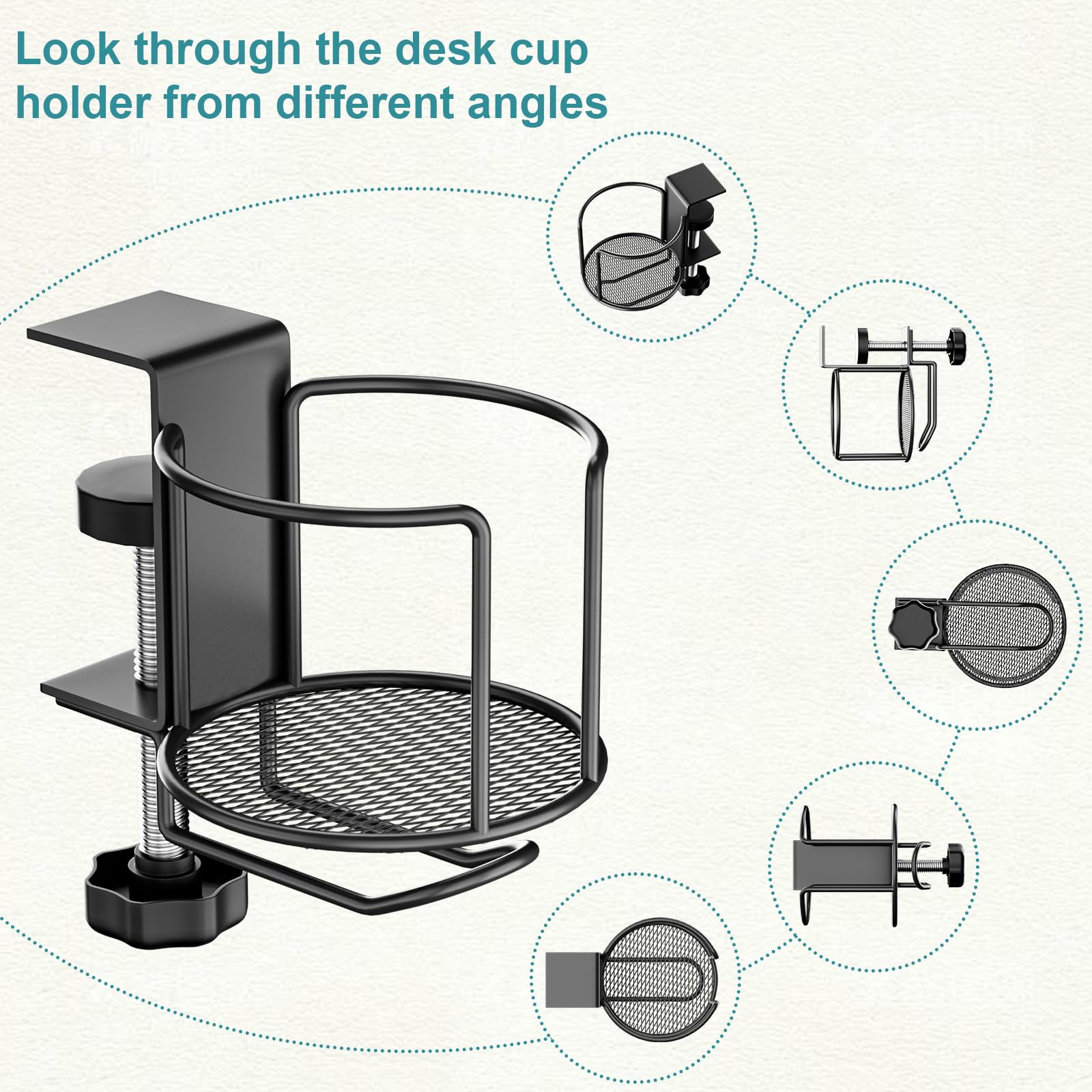 Compatibilidad universal para tazas, latas y vasos.