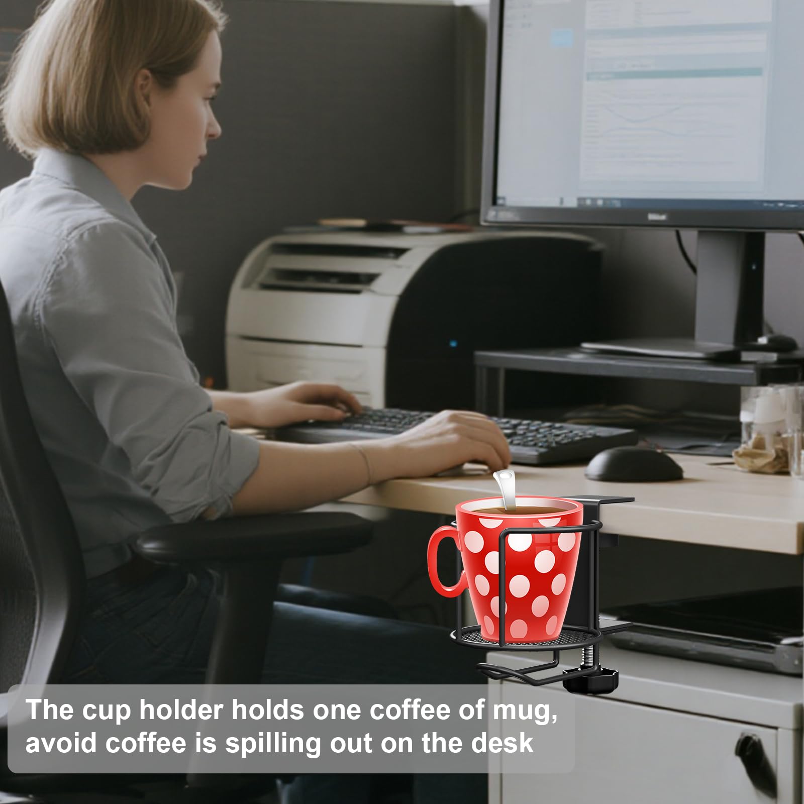 Clip de instalación sin herramientas para cualquier escritorio.