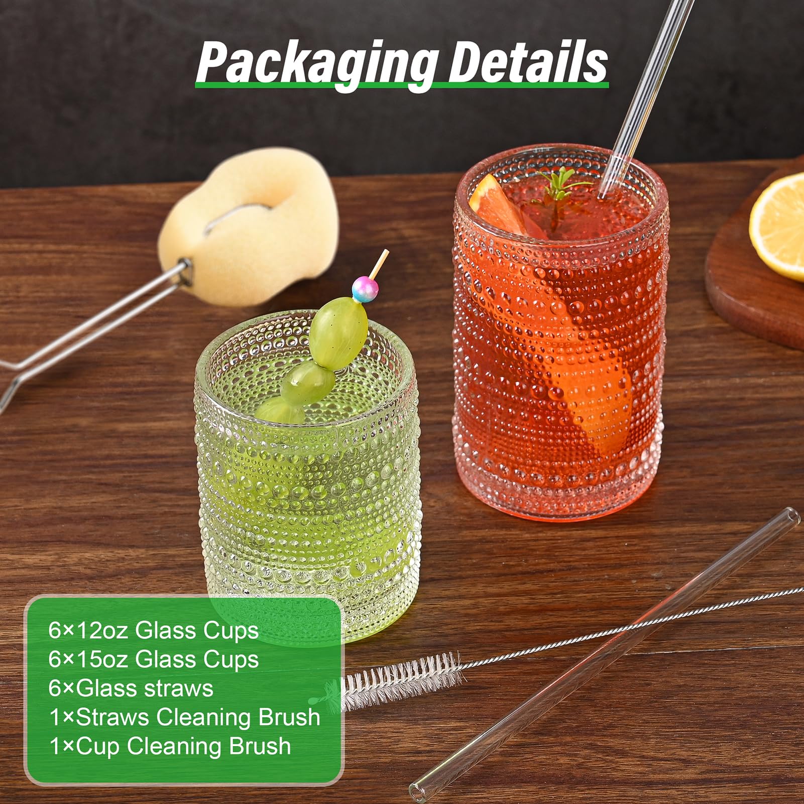 Vaso ZMOWIPDL hobnail embossado con perlas, agarre cómodo.