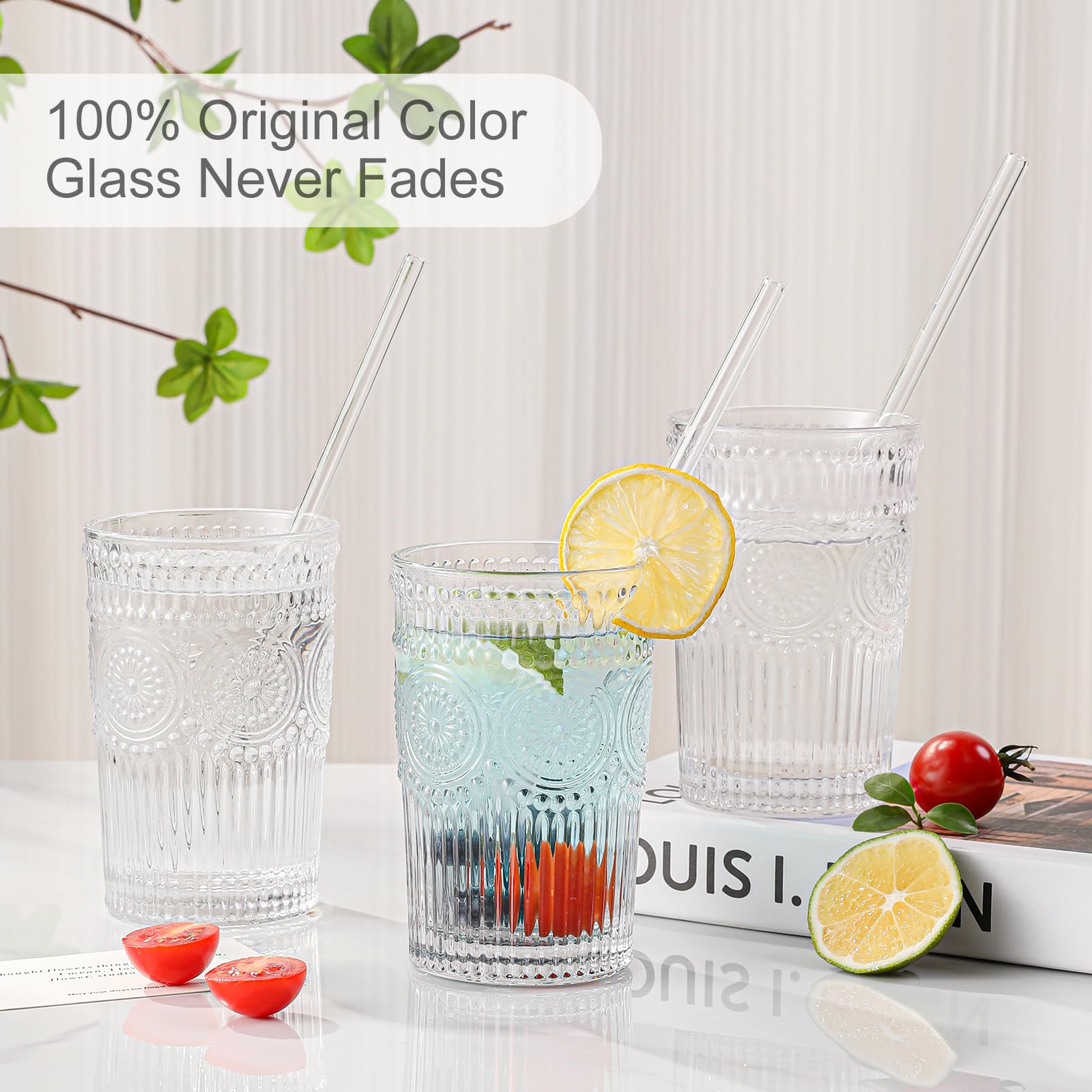 Vasos ZMOWIPDL con base pesada para mayor estabilidad en la mesa