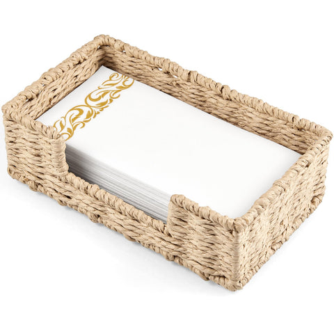 ZMZKKLL porta-servilletas para baño tejido en cuerda, elegante y práctico.