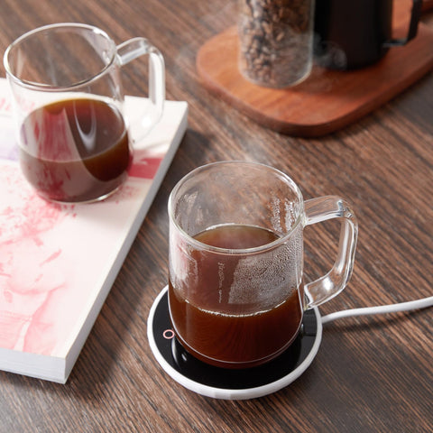 Vaso ZMZKKLL cappuccino de vidrio 16oz con asa, diseño ergonómico