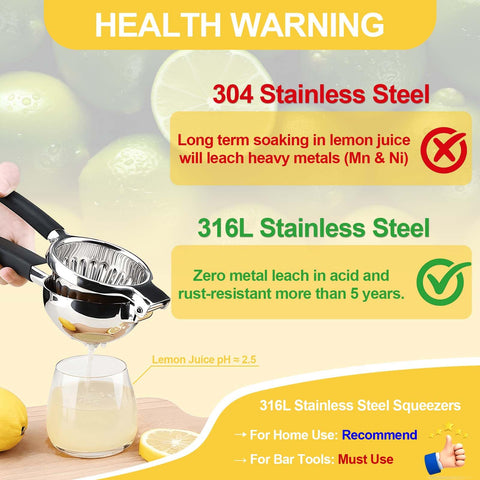 Exprimidor ZNCZHZN con prensado preciso, sin semillas para limones y limas.