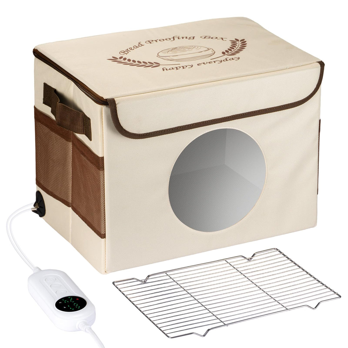 ZOCHIXEL caja de fermentación para pan con control de temperatura 86–113 °F para levado uniforme.