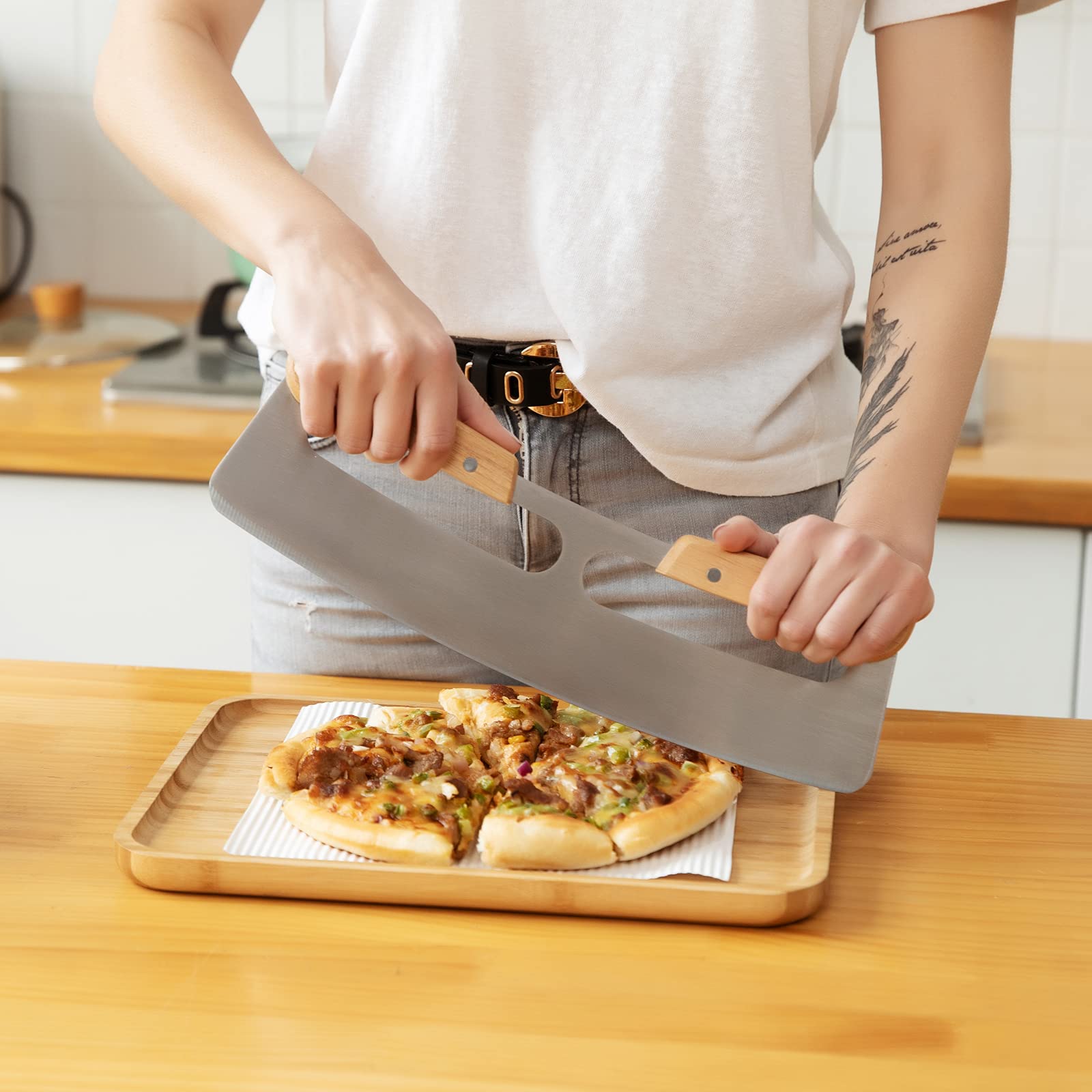 ZOCY cortador de pizza fácil de limpiar y apto para lavavajillas