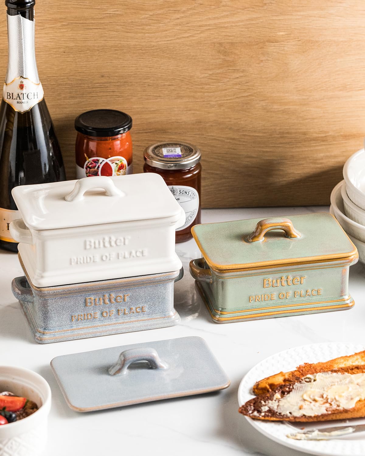 Zoeeker mantequera elegante, regalo práctico para cocina o comedor.