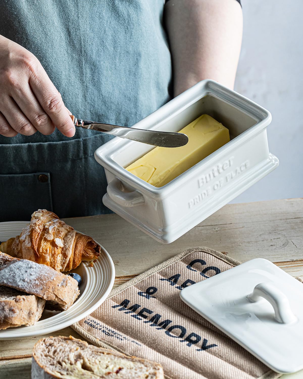 Zoeeker mantequera de uso doméstico, práctica y elegante para la cocina.