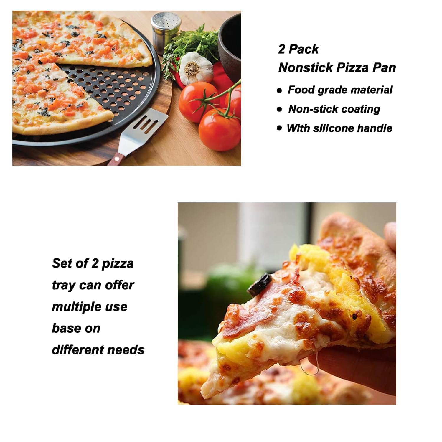 ZOEHROWS pan para pizza apto lavavajillas facilita la limpieza.