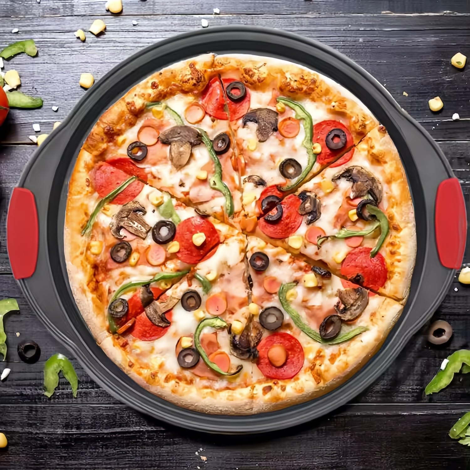 ZOEHROWS juego de 2 bandejas para hornear pizzas y más.